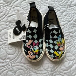 Zara Kids Disney Slip-On Sneakers - Black and White